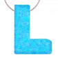 Alphabet L Letter - Opal Necklace