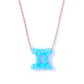 Gemini Opal Zodiac Necklace in Rose Gold only