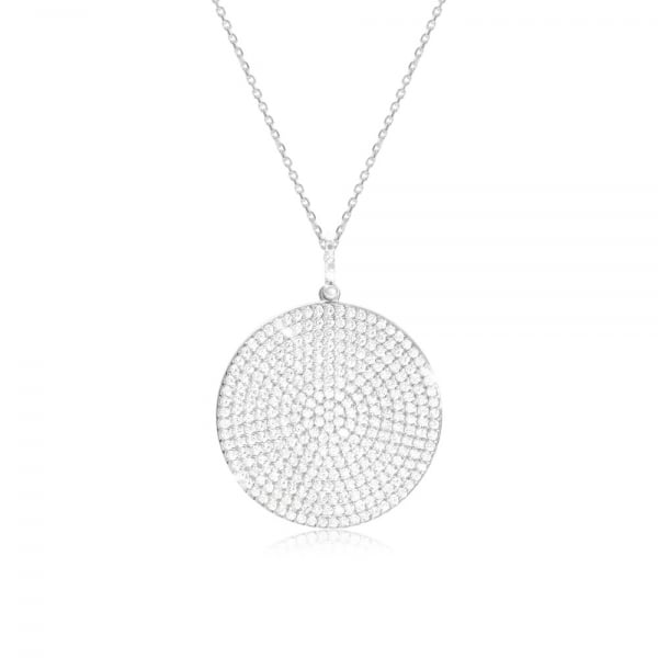 XL Disco Disk Necklace on a 90cm Chain