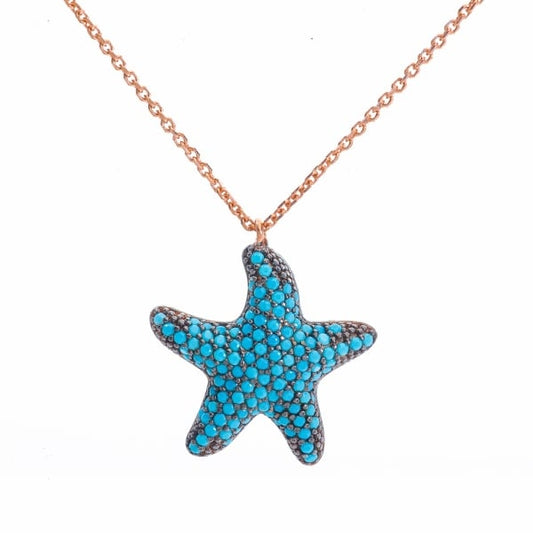 Turquoise Starfish Necklace - 'Ibiza Vibes' Collection