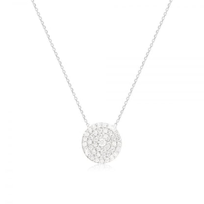 Pavé Disc Necklace - 13mm Diameter - Maxi Size - Available in-store At Fenwick of Bond Street (Until Stock Lasts)