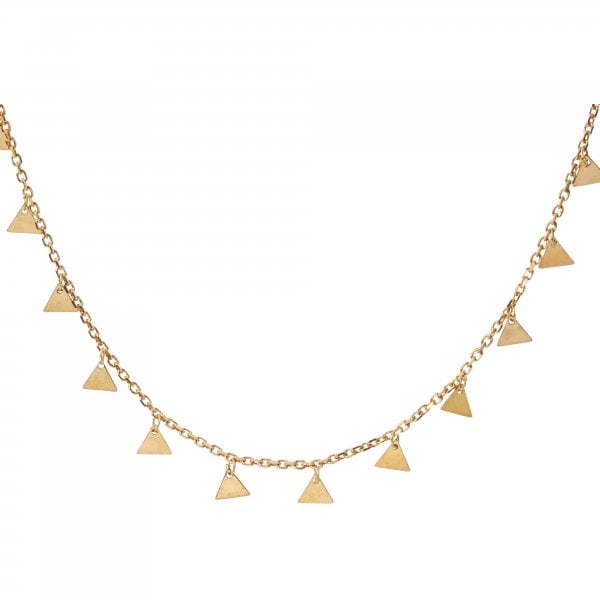 Dangling Mini Triangle Necklace - 19''(48cm) - 20''(51cm) - 22''(56cm)