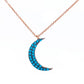 Turquoise Mini Moon Necklace - 'Ibiza Vibes' Collection