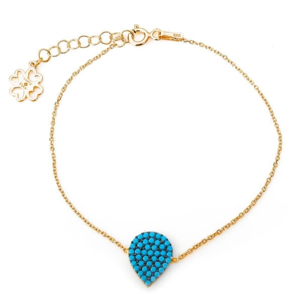 Turquoise Teardrop Bracelet - 'Ibiza Vibes' Collection