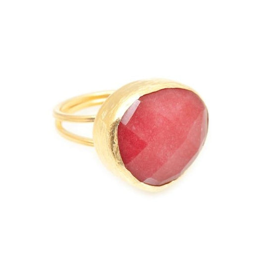 Ruby Ring In 18k Yellow Gold Vermeil
