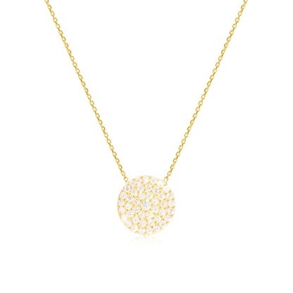 Pavé Disc Necklace - 13mm Diameter - Maxi Size - Available in-store At Fenwick of Bond Street (Until Stock Lasts)