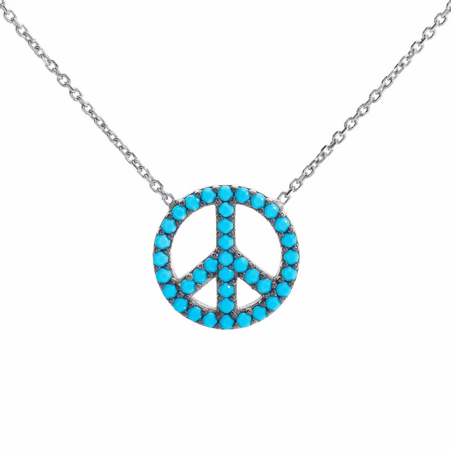 Lucky Eyes Turquoise Peace Necklace - 'Ibiza Vibes' Collection