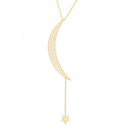 Moon and Star Necklace As Seen in Sex and the City 2 on Sarah Jessica Parker (Carrie Bradshaw)