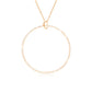 80cm Long Necklace with a XL Circle (Circle diam 40mm)