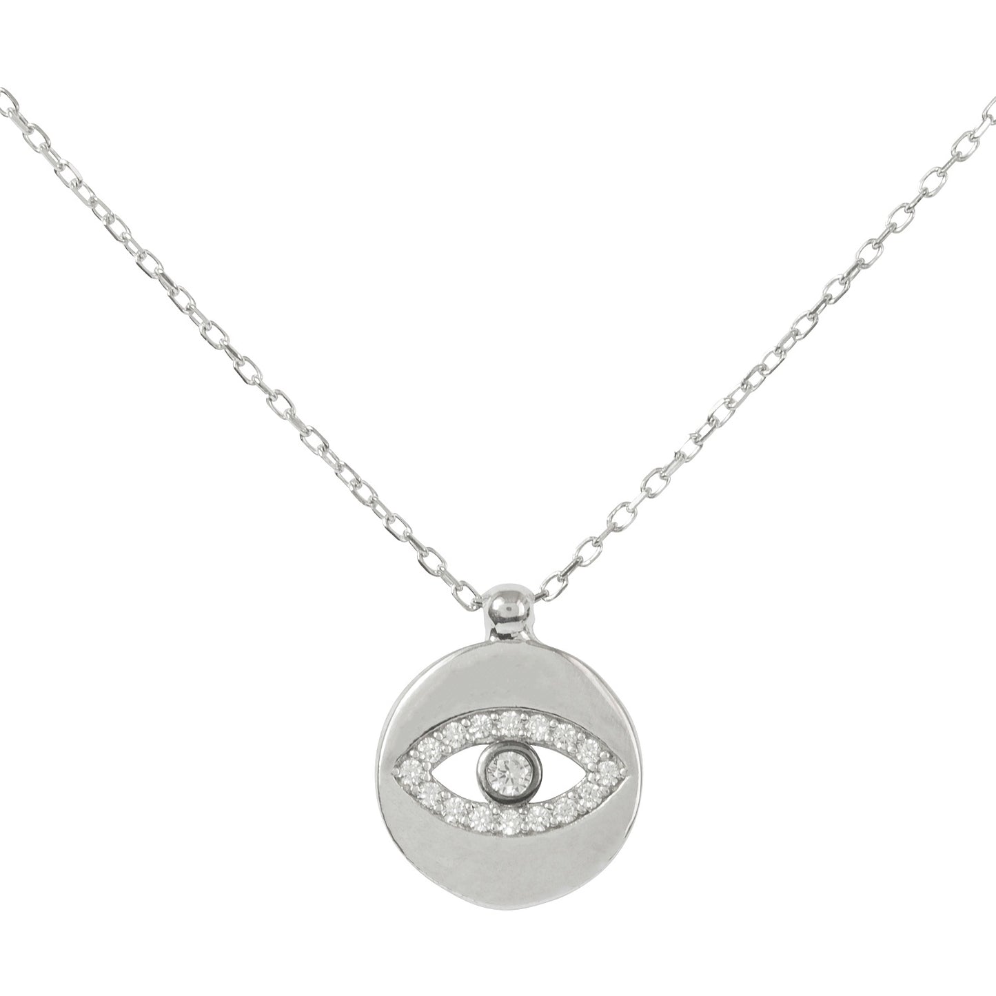 Round Coin Evil Eye Necklace - New Design