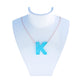Alphabet K Letter - Opal Necklace