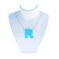 Alphabet R Letter - Opal Necklace